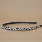 Narrow Headband Grey Silver