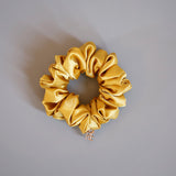 Yellow Gold Silky Satin Mini Scrunchie