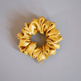 Yellow Gold Silky Satin Mini Scrunchie