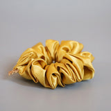 Yellow Gold Silky Satin Mini Scrunchie