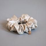 White Grey Silky Satin Mini Pony