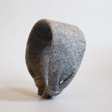 Wide Headband Grey Cotton