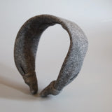 Wide Headband Grey Cotton