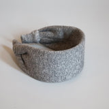 Wide Headband Grey Cotton
