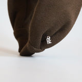 Wide Headband Brown Cotton