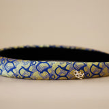 Slneder Headband Gold Blue No Studs