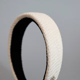 Thin Headband Off White Cotton