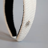 Thin Headband Off White Cotton