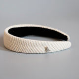 Thin Headband Off White Cotton
