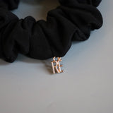 Silk Black Mini Scrunchie