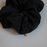 Silk Black Scrunchie