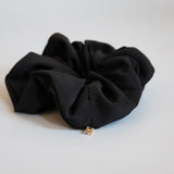 Silk Black Scrunchie
