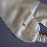 Off White Silk Turban Headband