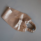 Grey Beige Silk Turban Headband