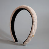 Off Beige Luxe Mesh Slender Headband