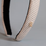 Off Beige Luxe Mesh Slender Headband