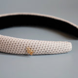 Off Beige Luxe Mesh Slender Headband