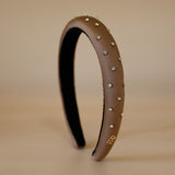 Slender Headband Smokey Brown Studs