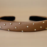 Slender Headband Smokey Brown Studs