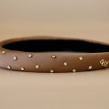 Slender Headband Smokey Brown Studs