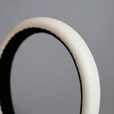 Eco White Leather Slender Headband