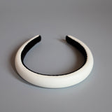Eco White Leather Slender Headband