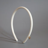 Eco White Leather Tight Headband