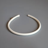 Eco White Leather Tight Headband