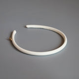 Eco White Leather Tight Headband