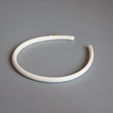 Eco White Leather Tight Headband