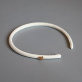 Eco White Leather Tight Headband