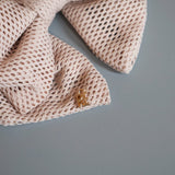 Off Beige Luxe Mesh Ribbon Scrunchie