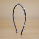 Narrow Studs Headband Grey Purple