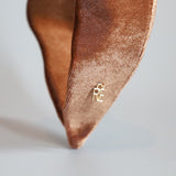 Brown Velour Turban Headband