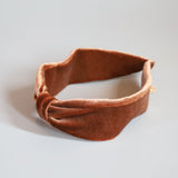 Brown Velour Turban Headband