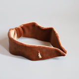 Brown Velour Turban Headband