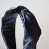 Charcoal Velour Turban Headband