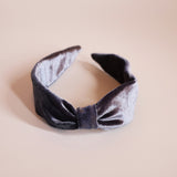 Charcoal Velour Turban Headband