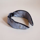 Charcoal Velour Turban Headband