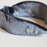 Charcoal Velour Turban Headband