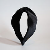 Black Velour Turban Headband