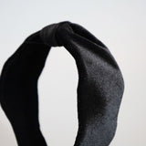 Black Velour Turban Headband