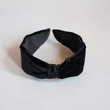Black Velour Turban Headband