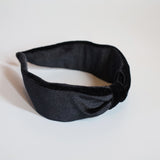Black Velour Turban Headband