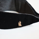 Black Velour Turban Headband