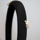 Slender Headband Pearl Silver Studs