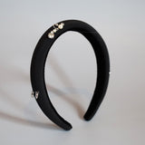 Slender Headband Pearl Silver Studs