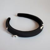 Slender Headband Pearl Silver Studs