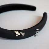 Slender Headband Pearl Silver Studs