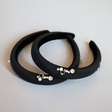 Slender Headband Pearl Silver Studs